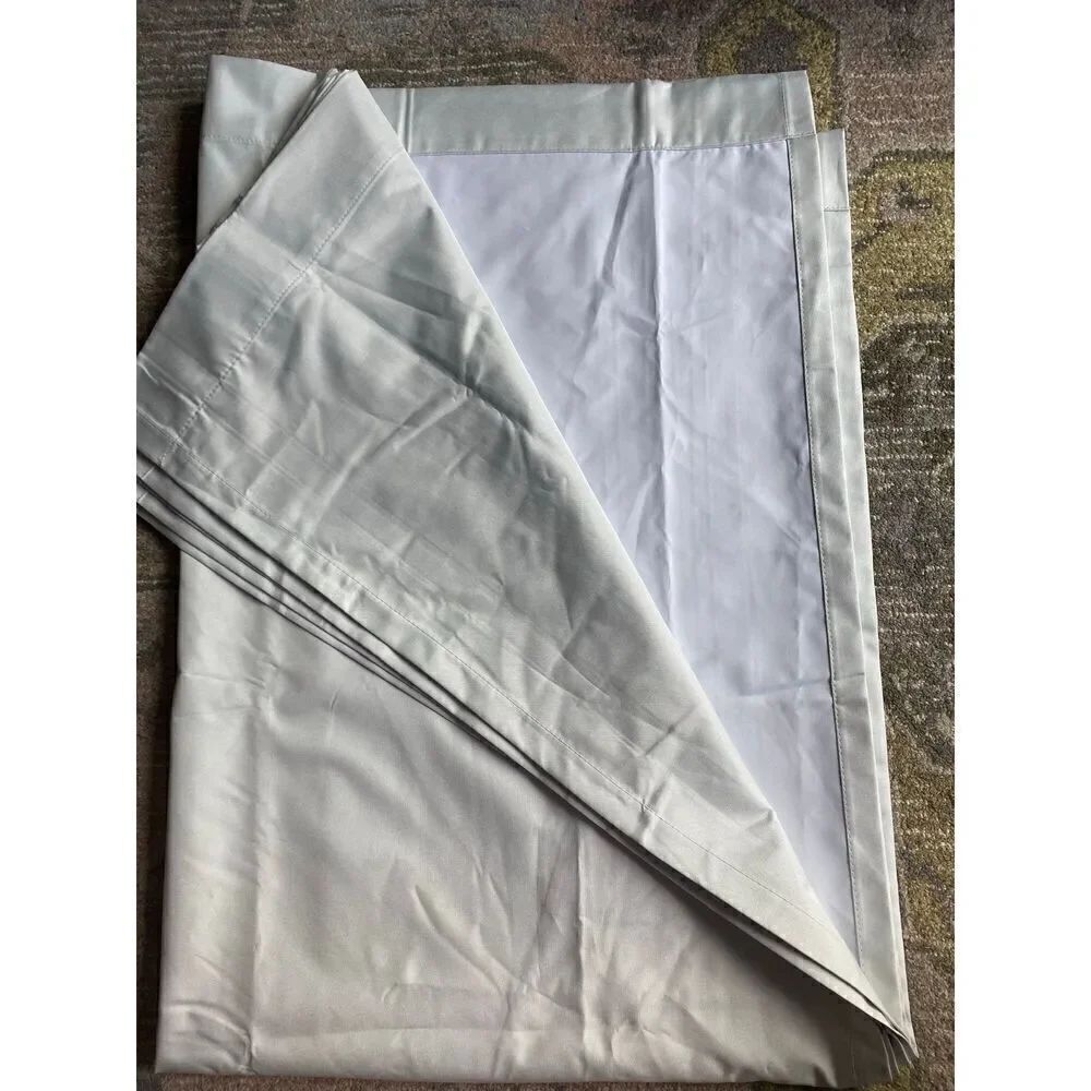 Room Essentials White Blackout Curtain Panel Set